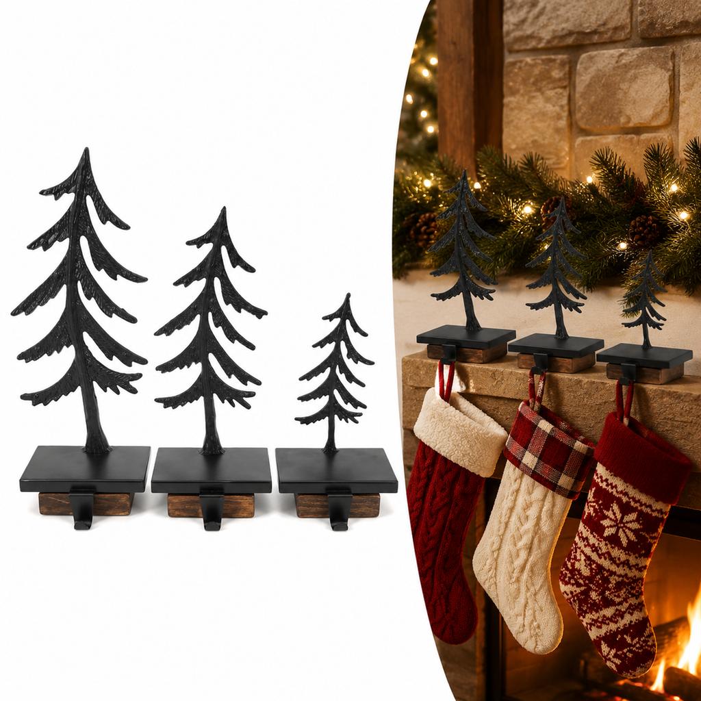 Vintage Retro Wrought Christmas Tree Hooks for Ornaments Holiday Decor