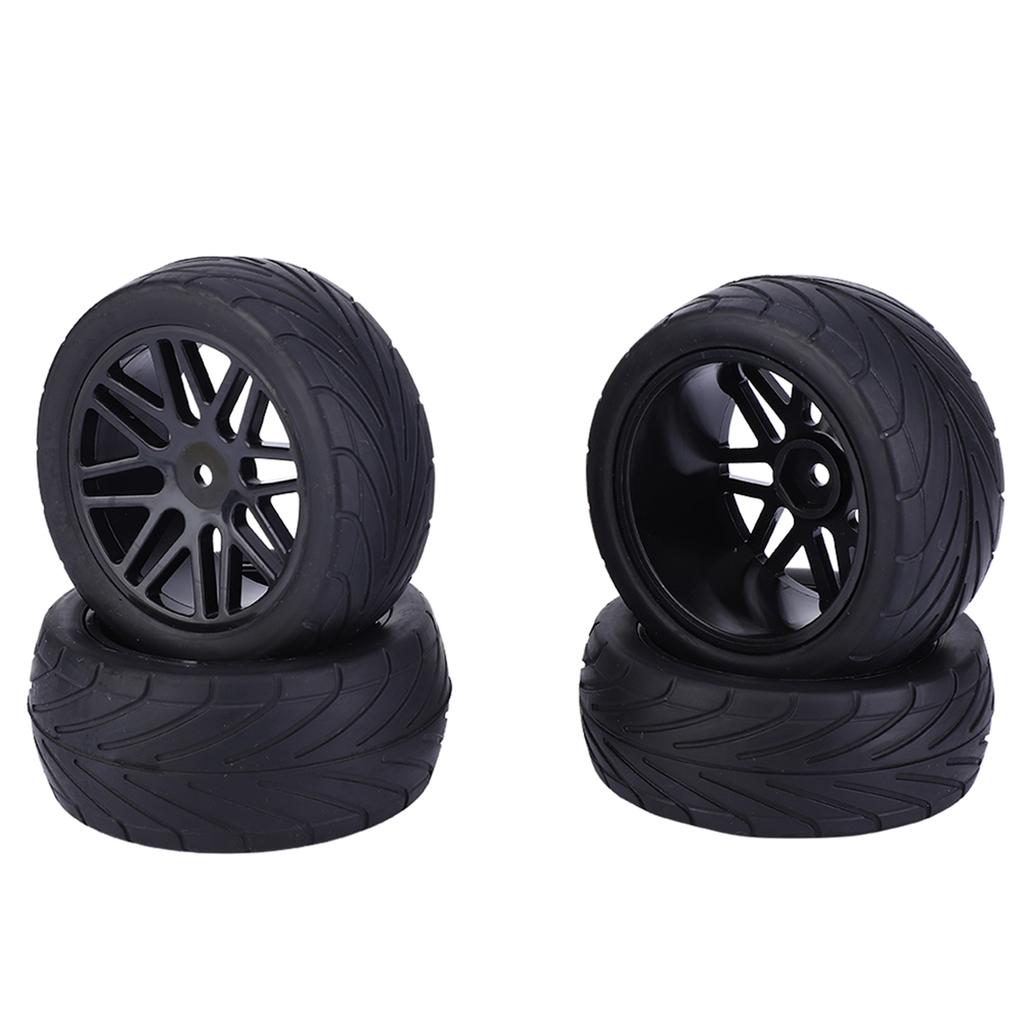 4Pcs 1 10 Universal RC Car Wheels Crawler Vehicle Tyres Tires Remote Control Car Accessories 85mm Black