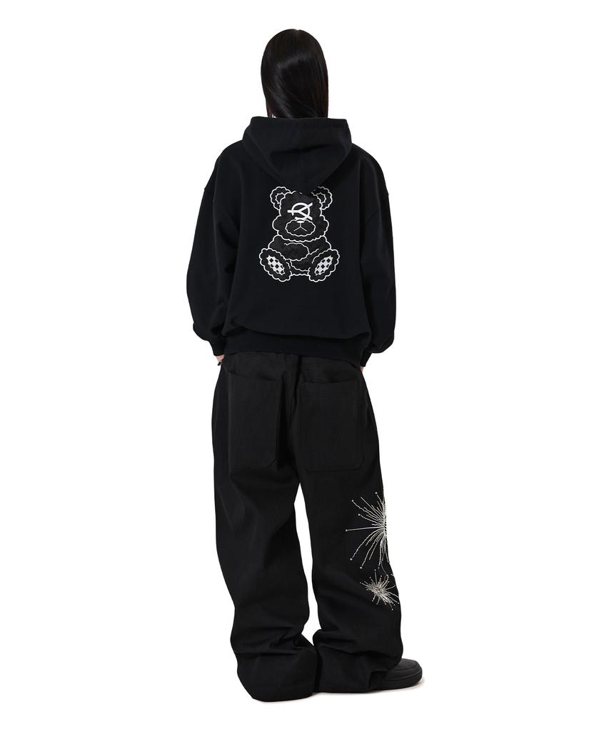 Openyard(Oy) Patch Dolly Hoodie Zip Up - Black