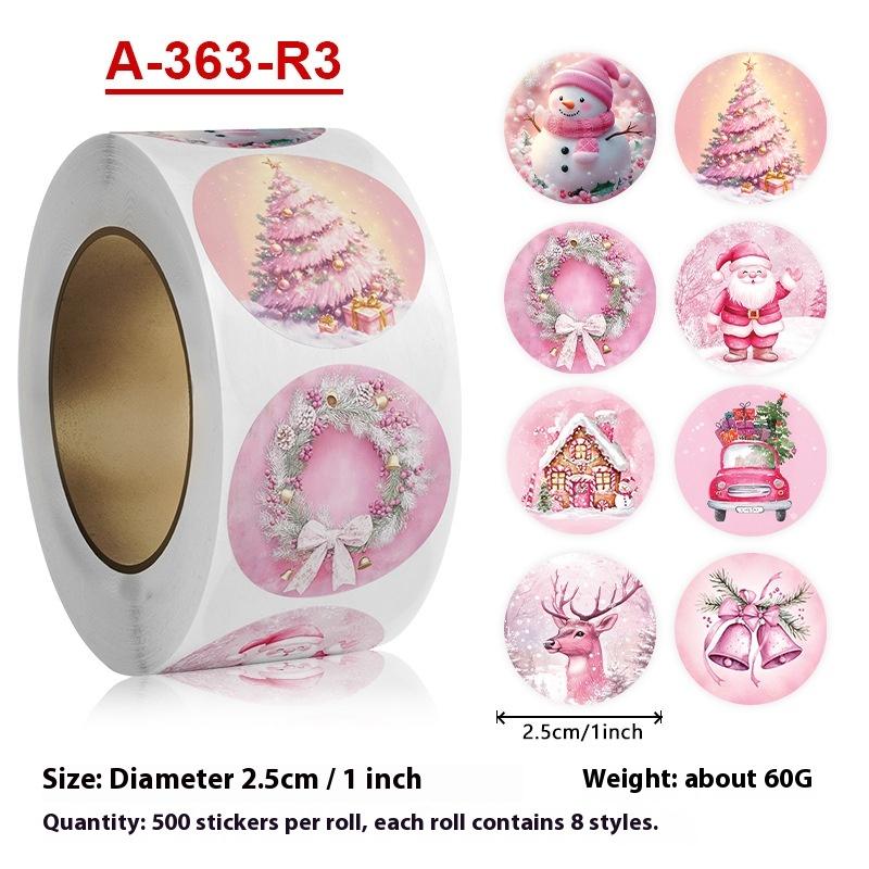 500Pcs Merry Christmas Gift Stickers Santa Round Seal Labels Sticker For Gift Baking Package Envelope Stationery Decor