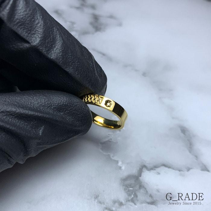 G_Rade Pattern Logo Layered Ring Plating Ver No.1 (B Type)