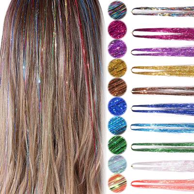 Hair Tinsel Sparkle Shiny Hair Shiny Fairy Hair Tinsel for Women Girls Hair Accessories for Cosplay Party