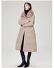 Women’s Long Fur Lapel Windproof Thicken Warm Winter Jacket