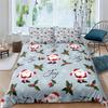 Cartoon Santa Claus Bedding Set King Queen Size Microfiber Christmas Dogs 3D Print Duvet Cover For Kids Pillowcases Home Textile