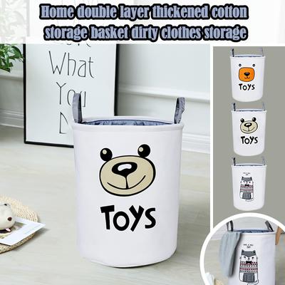 Coș de rufe pliabil din bumbac 1 buc. Coș de depozitare pentru jucării