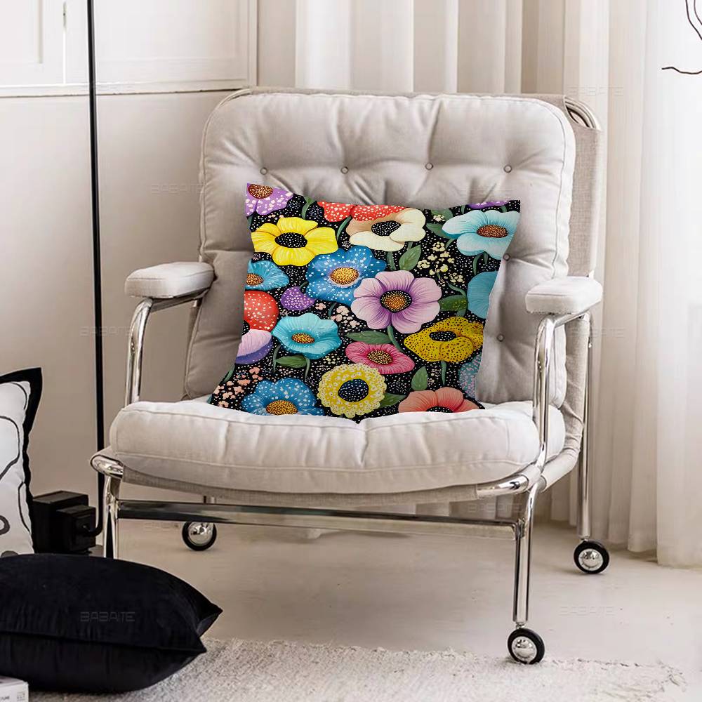 Yayoi Kusama Art Anime Pillow Gift Home Office Decoration Pillow Bedroom Sofa Car Cushion CoverPillow Case