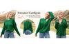 Women's Chunky Knit Long Sleeve Cardigan Sweater, Button-up, Round Neck, Autumn Fashion 2025, New Style.