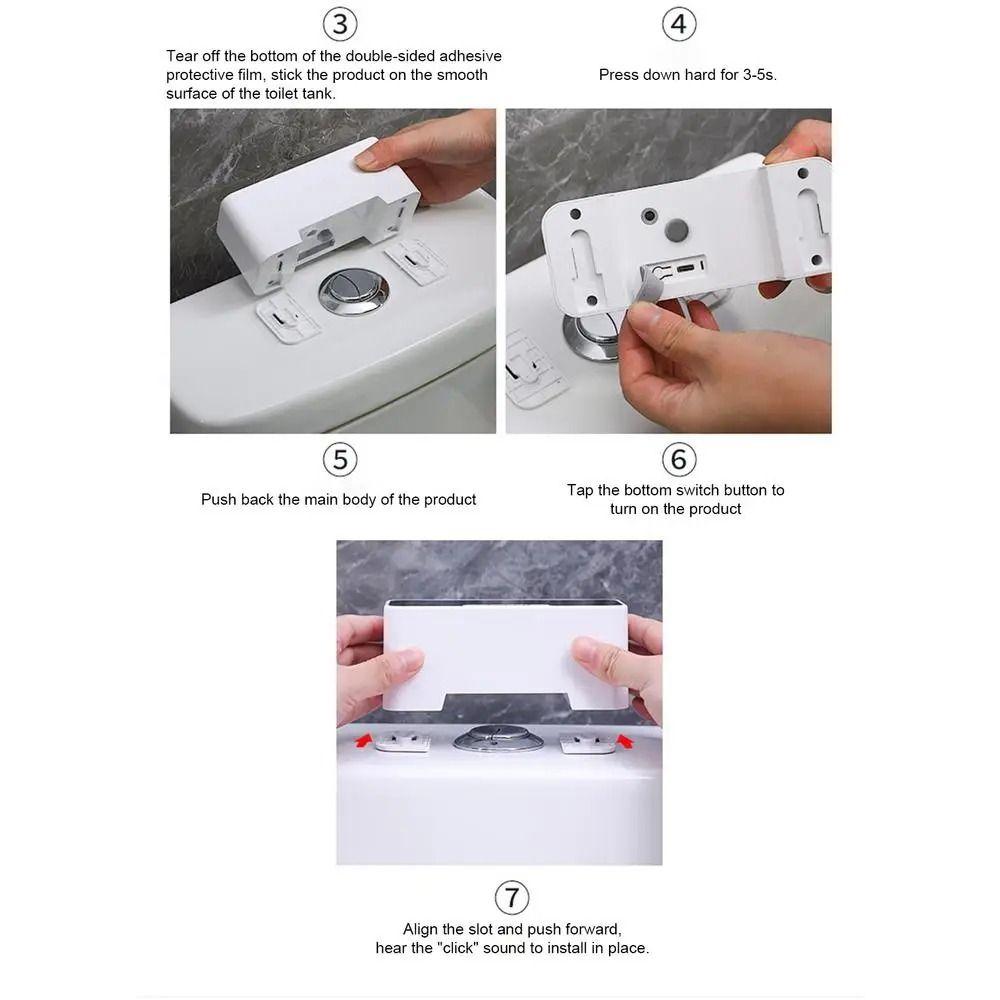 Type-C Rechargeable Automatic Toilet Flush Sensor Touchless Automatic Flush Button  Bathroom