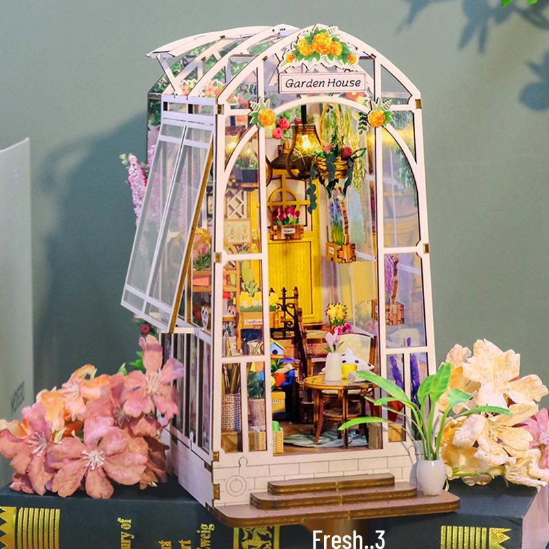 

Зеленая дикая природа DIY 3D Букник: Мультяшное настольное украшение и подарок ручной работы для девочек