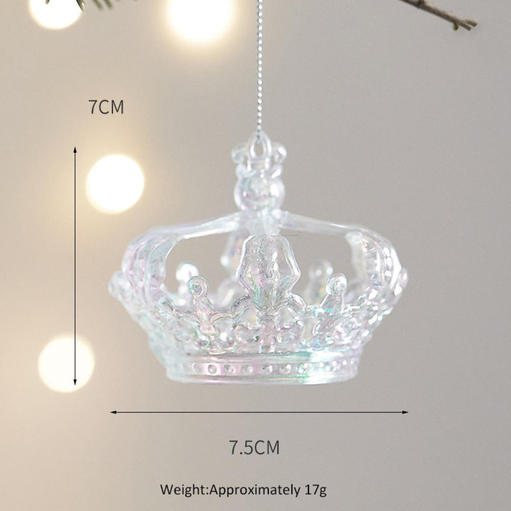 Acrylic Acrylic Snowflake Icicle Ornaments White Lifelike Drop Pendants Crystal Christmas Deer Pendant Xmas Tree New Year 2025