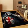 Crusaders Templar Black Knight Carpet Rug Mat for Home Bedroom Living Room Sofa Doormat Kitchen Decor,Kid Play Non-slip Area Rug