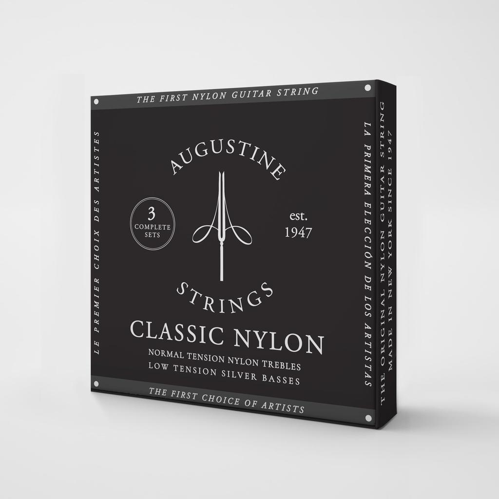 AUGUSTINE Classical Guitar Strings Box Black Set 3-Pack