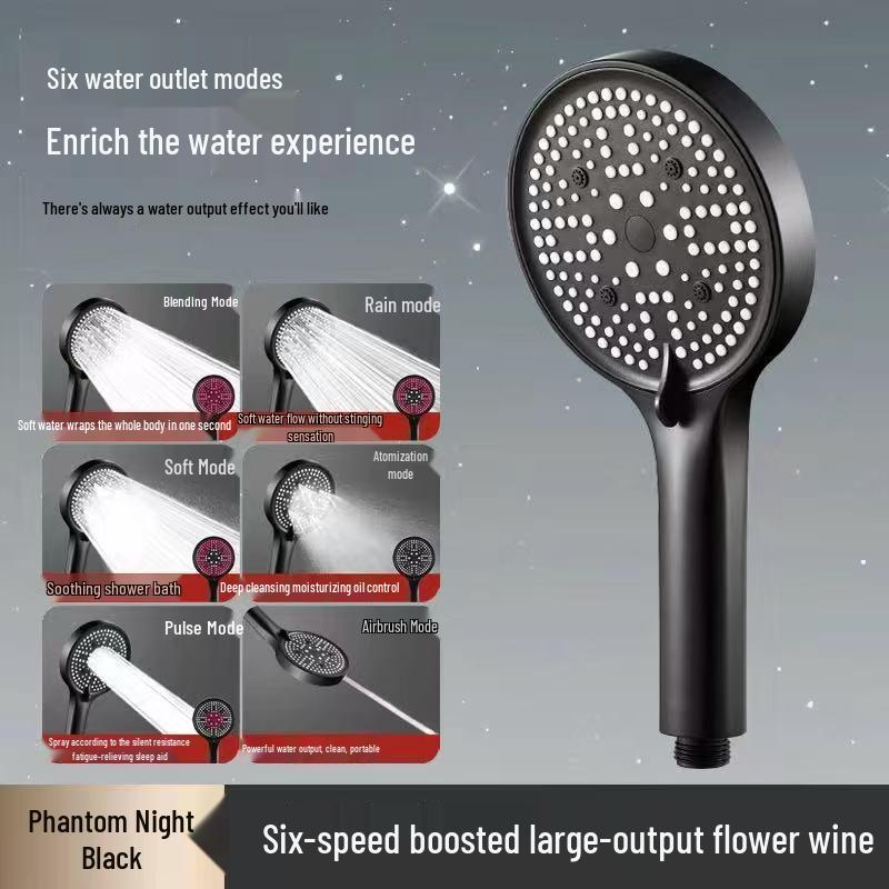 Super Strong Pressurized Rain Shower Head with Large Panel for Boosted Water Flow