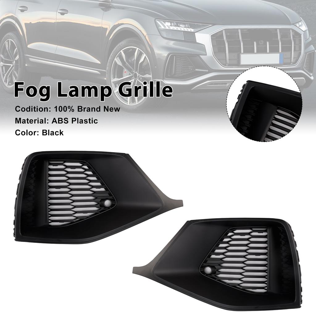 2PCS Front Bumper Grill Trim 4M8807682A Fit Q8 S-Line SQ8 2018-2023