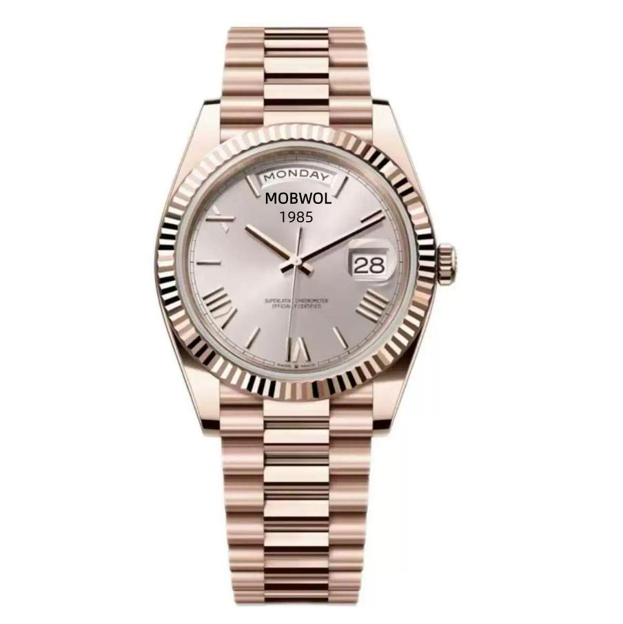 MOBWOL Men Quartz Watch Miyota Movement Calendar Week Waterproof Stainless Steel Band Luxury Business Fashion Male Wristwatch