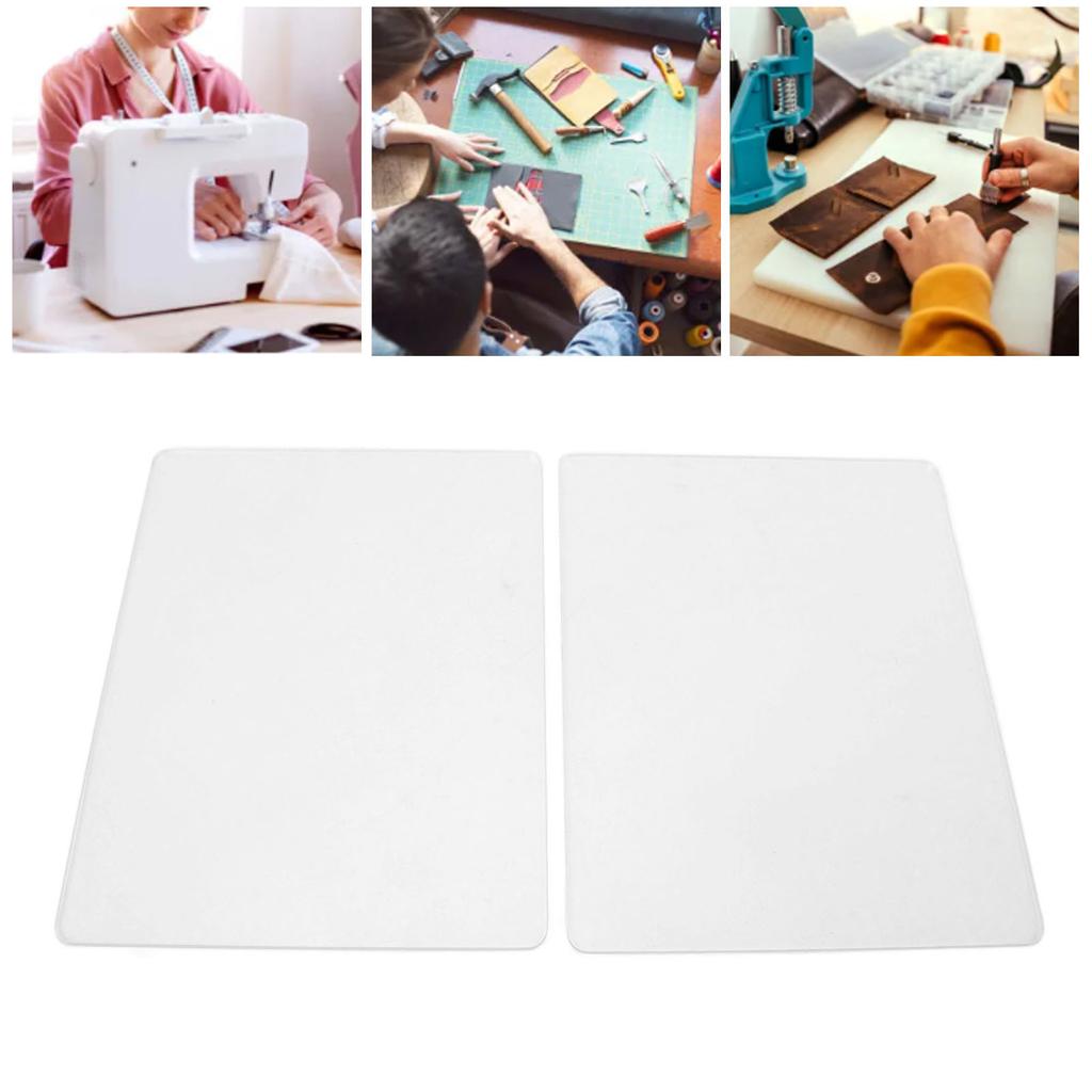 2 Pezzi Placca per Goffratura con Supporto Acrilico Spessore 3mm per Carta Pelle Tessuto Artigianato Scrapbooking Biglietti