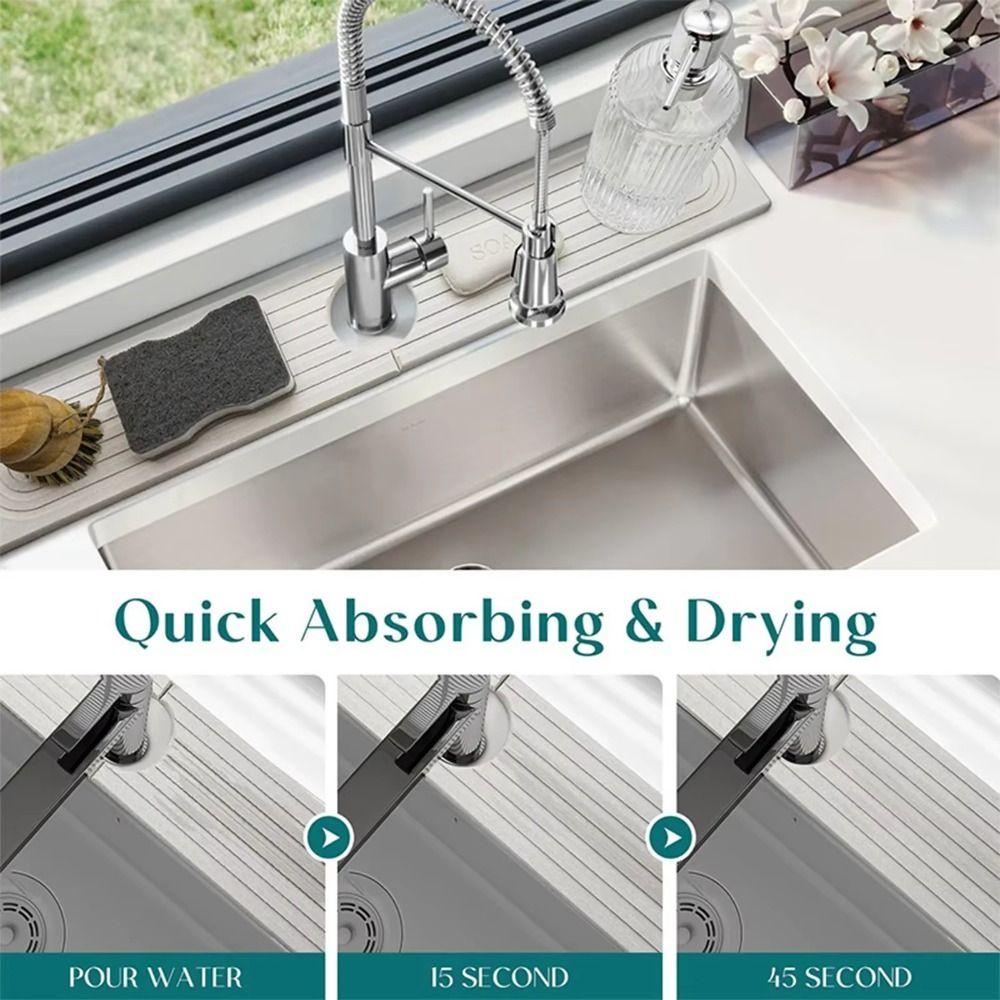 Moisture-proof Fast Drying Faucet Mat Super Absorbent Diatomite Stone Sink Tray  Bathroom Counter