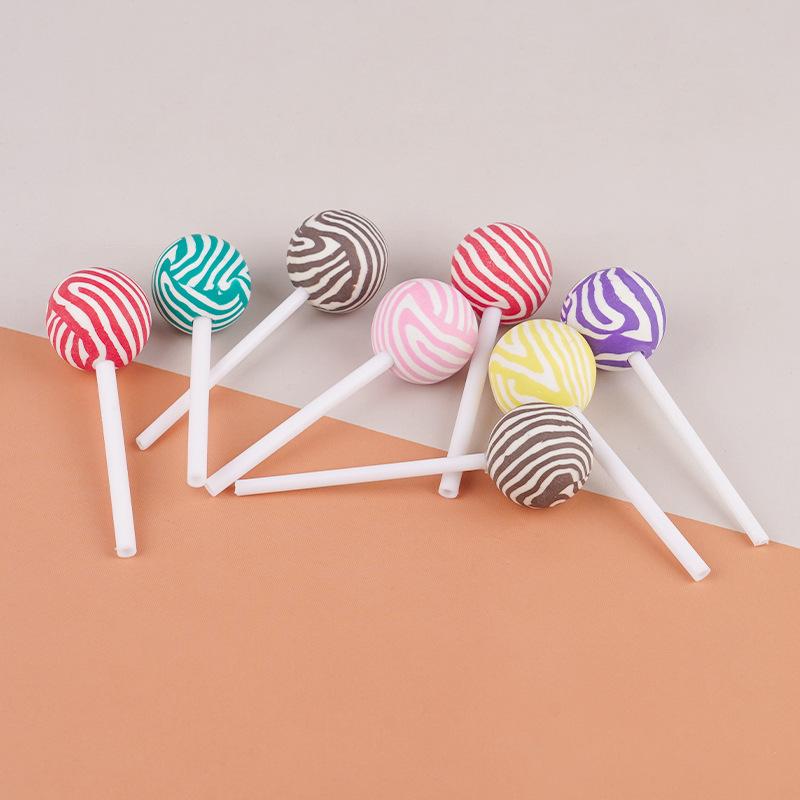 Soft Pottery Rainbow Lollipop Cream Glue Mobile Phone Case Accessories Jewelry Handicraft Accessories Children'S Play House Toys