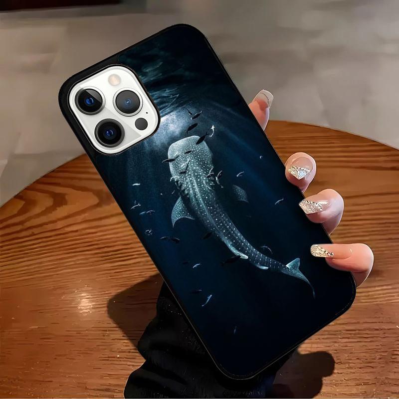 Ocean Whale Shark Animal Phone Case For iPhone 17 Air 16 15 14 13 12 11 Pro Max Max Plus Bumper Case Cover
