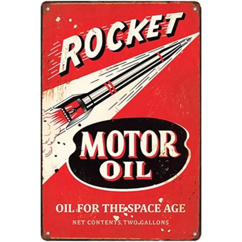 Vintage-Style Motor Oil Gas Signs - Esso STP Iron Painting Plaques | Charming Decor for Cafe & Man Cave Interiors