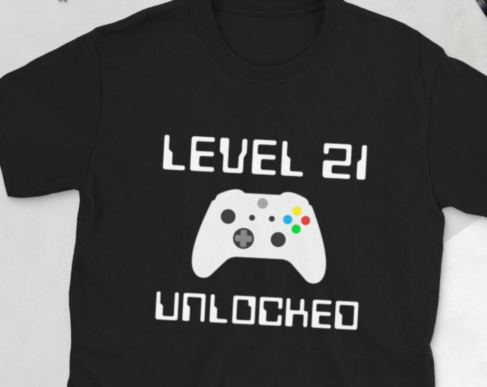 Level 21 Unlocked Shirt, 21st Birthday Gift For Him, 21st Birthday Gift, 21st birthday Shirt, Gamer Level 21 Unlocked, 21 Birthday Gifts XL