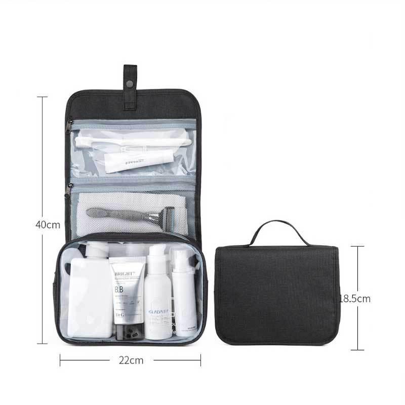 Waterproof Toiletry Bag - Large Capacity Wet/Dry Separation for Travel - Unisex Business Trip Makeup Storage with Custom Logo Option