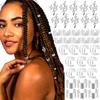 Golden Ethnic Hair Beads Loose Coil Hair Jewelry For Braid Hair Rings Dreadlock Bead Braid Rings Hair Clip Braid Clip