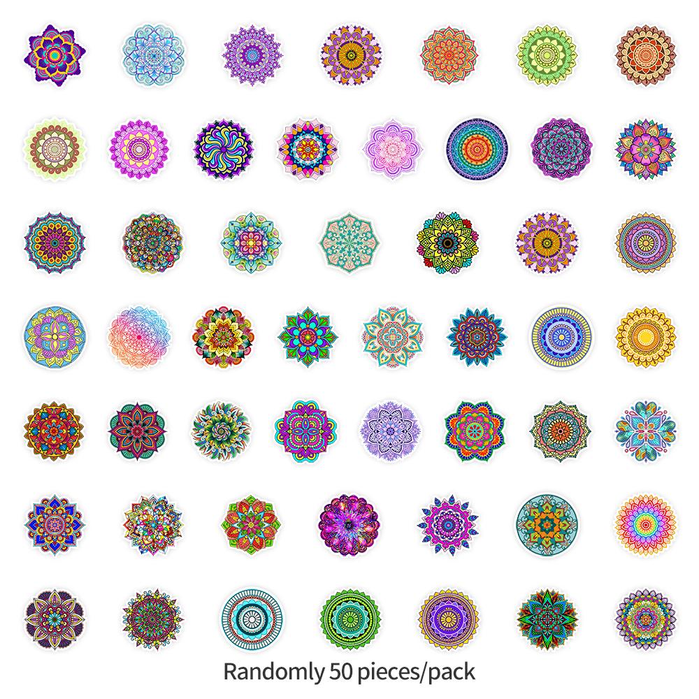 50PCS Fresh Plant Flower/Datura Stickers for Mobile Computers, Water Cups, Decorative Stickers for Laptops Waterproof Stickers