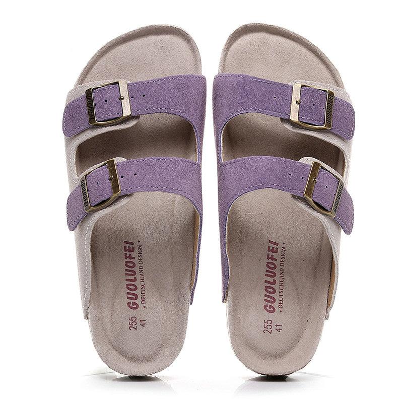 Mote 16 stil Kvinner Menn Korktøffel Kvinner Sommer Blandet Farge Casual Strand Slip on Flip Flops Slides Sko Pluss Størrelse 35-46