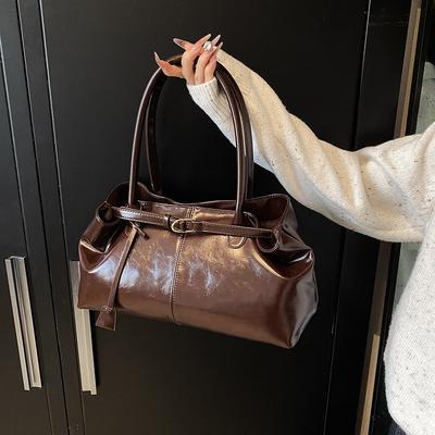 Nouveau sac à main fourre-tout pour femme de mode, haut de gamme, rétro, décontracté, pour les déplacements, à bandoulière, grande capacité, texturé