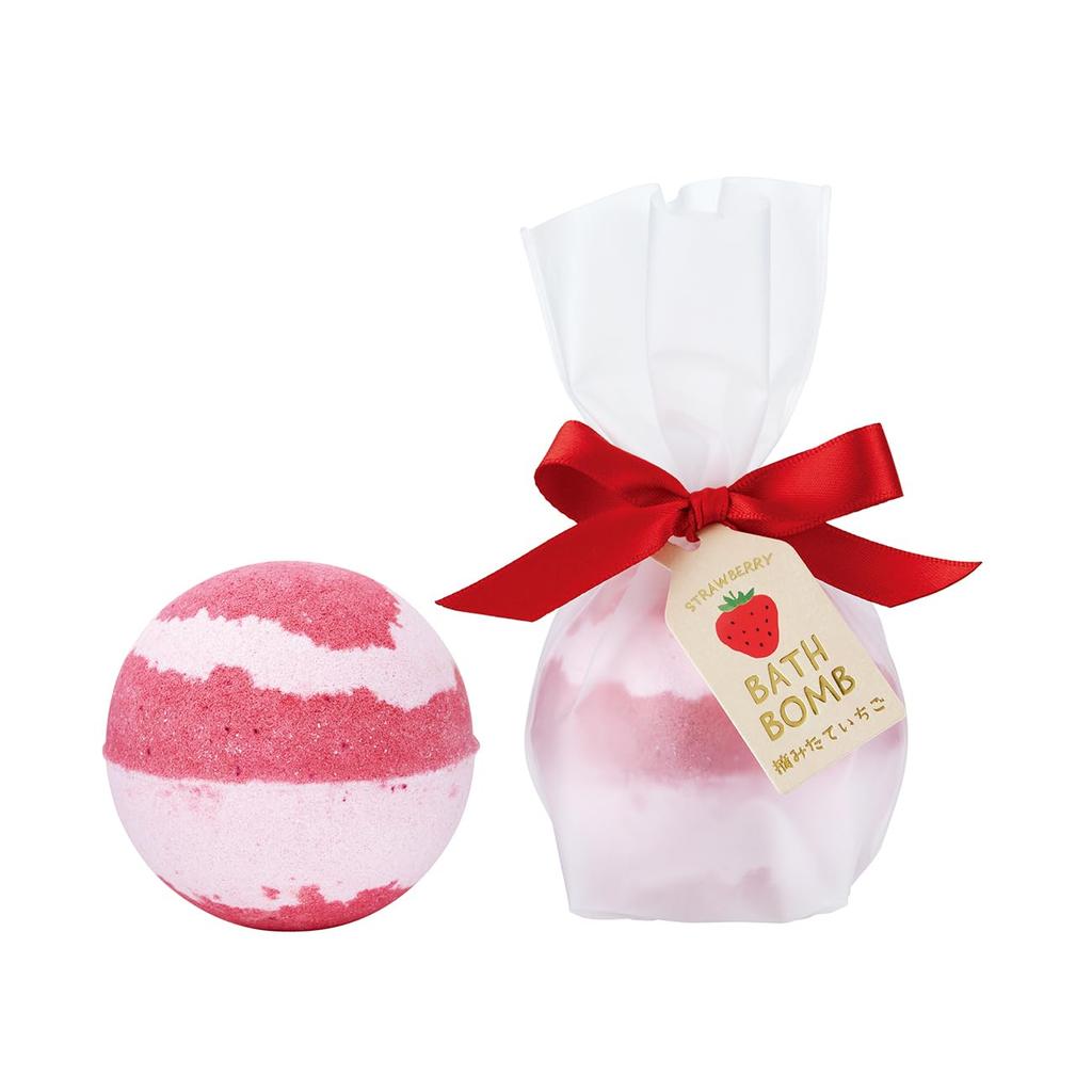 Fruit Forest Fruit Party Marble Bath Bomb Freshly Picked Strawberries 150g for Mom White Living - (Gift Friends, Graduation, Welcome, Farewell, Day,