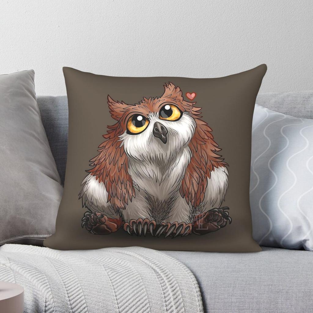 Adorable Owlbear Cub Square Pillowcase Polyester Linen Velvet Printed Zip Decor Throw Pillow Case Bed Cushion Cover Wholesale