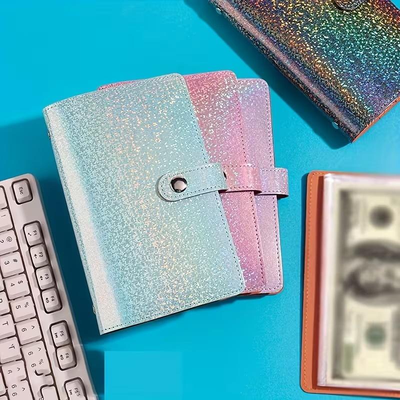 Portable Budget Planner Binder Soft Leather Cash Envelope Wallet A6 Binder Pockets Money Organizer For Budgeting