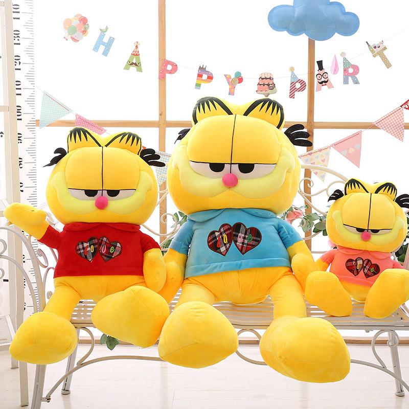 Adorable Peluche de Garfield con Forma de Corazón Almohada de Peluche Suave para Regalo de Novia