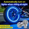 2Pcs Motion Sensor LED Neon Flash Lamp Single/Seven Colors Rim Strobe Warning Lamp  Bicycle Tire