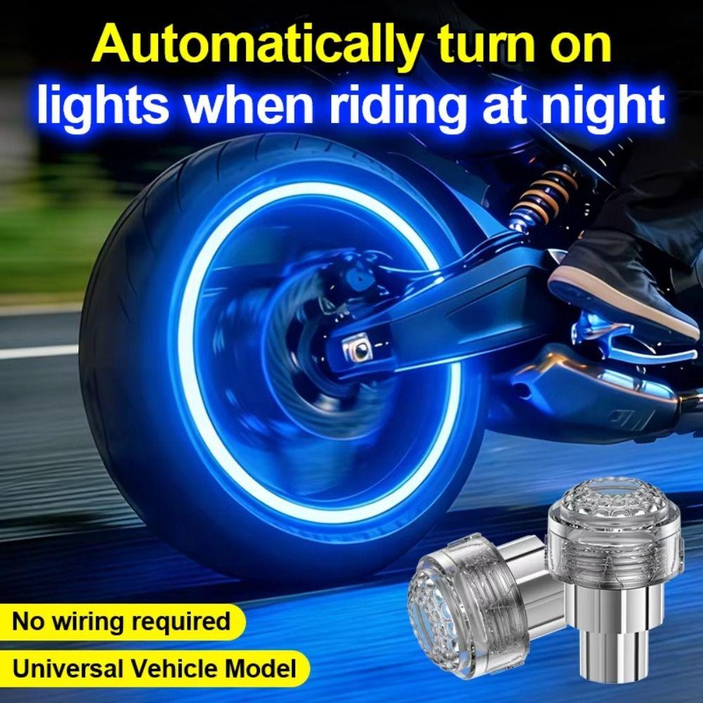 2Pcs Motion Sensor LED Neon Flash Lamp Single/Seven Colors Rim Strobe Warning Lamp  Bicycle Tire