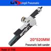 Taiwan Lingdi AT-7705 Pneumatic Belt Sander with 20x520 Sandpaper for Drawing and Finishing.