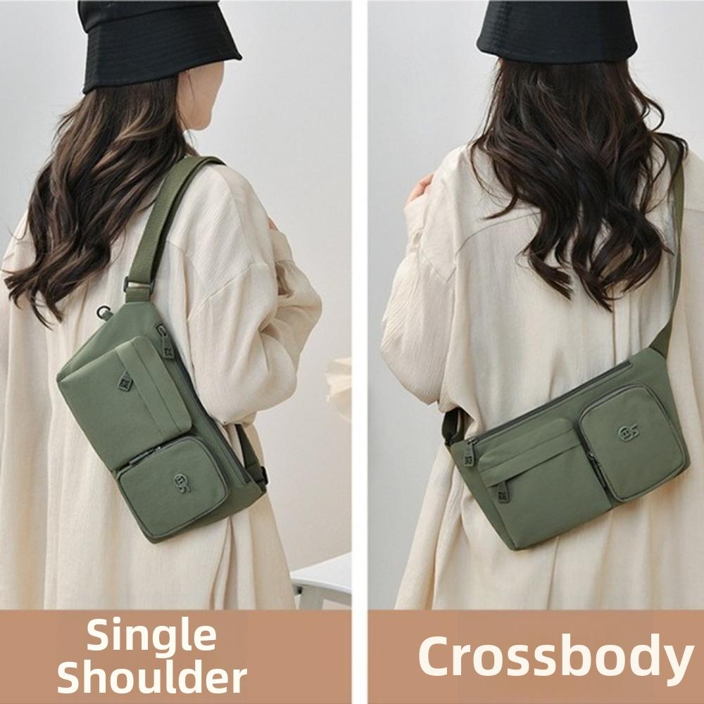 Fashion Long Strap Shoulder Bag Light Weight Multi-pocket Crossbody Bag Advanced Sense Durable Messenger Bag For Girls Women