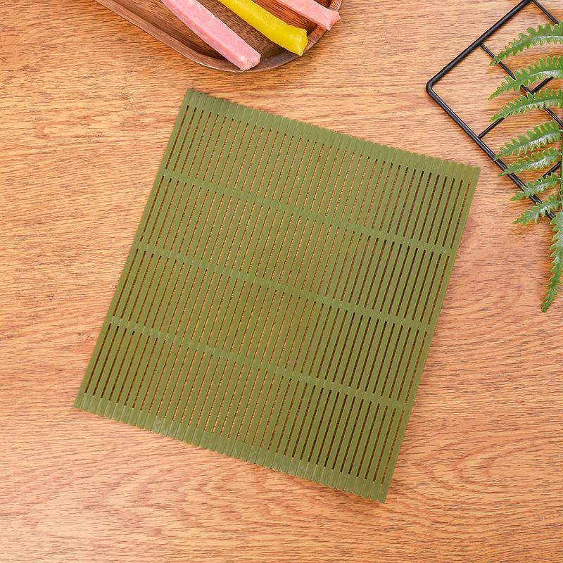 Grön japansk-stil plast sushirullmatta för alger och risrullar
