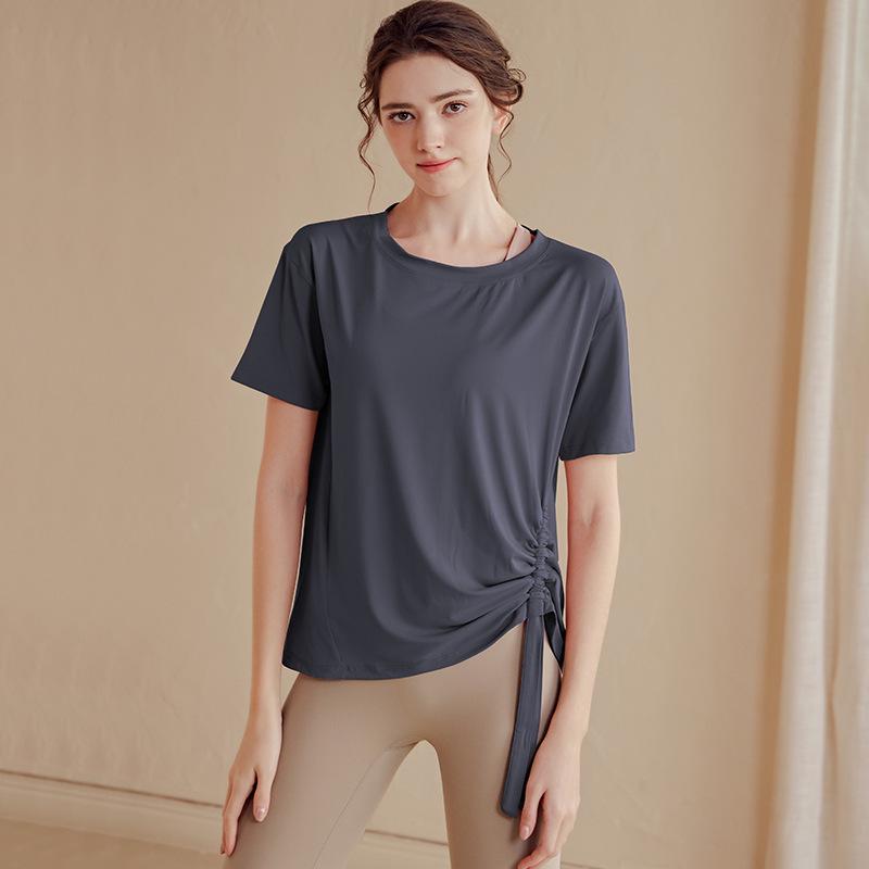 

Women s Breathable Slim-Fit Sports Tops: Quick-Dry Yoga & Running Tees, Summer 2025 S (under 95 lbs)