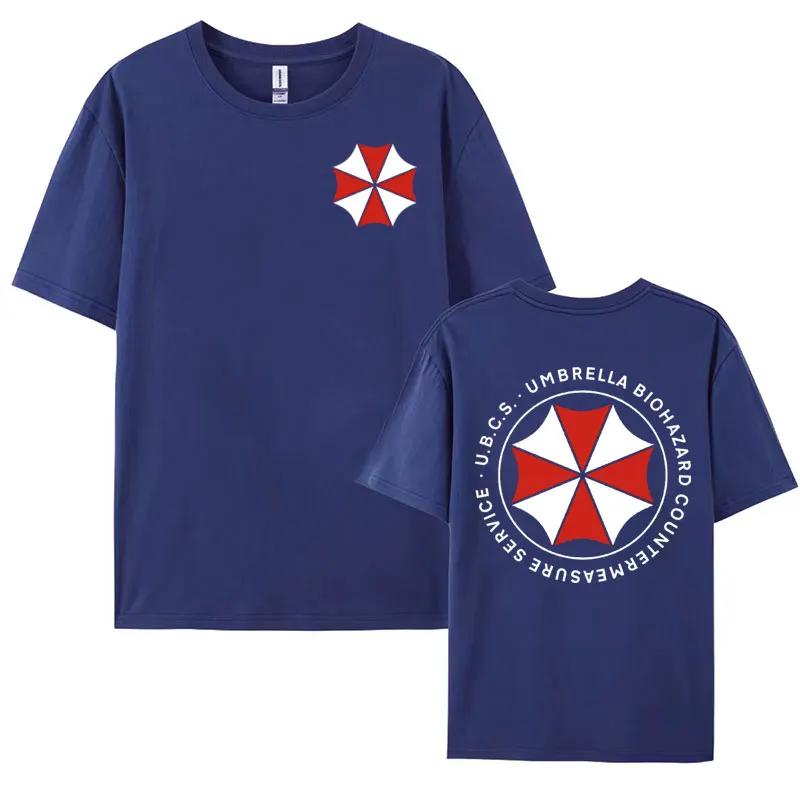 Umbrella Corporatio Logo Graphic T Shirt Resident Evil Clothing Tee Shirt Mens Y2k Harajuku Oversized Cotton Tshirt Streetwear