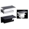 Wall Mounted Paper Holder with Phone Shelf Tissue Roll Dispenser Storage for Hotel