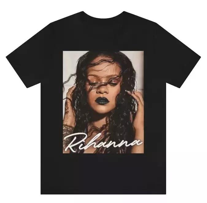 Rihanna Singer Cotton Short Sleeve Unisex T Shirt Full Size S-5XL Unisex T-Shirt