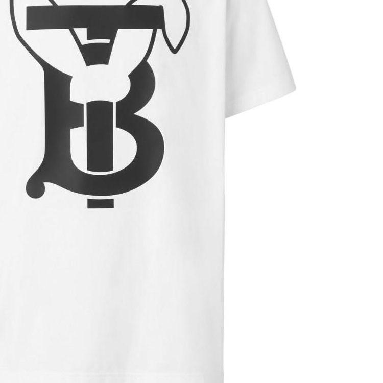 Burberry Rabbit Logo Print Cotton T Shirt 80635231