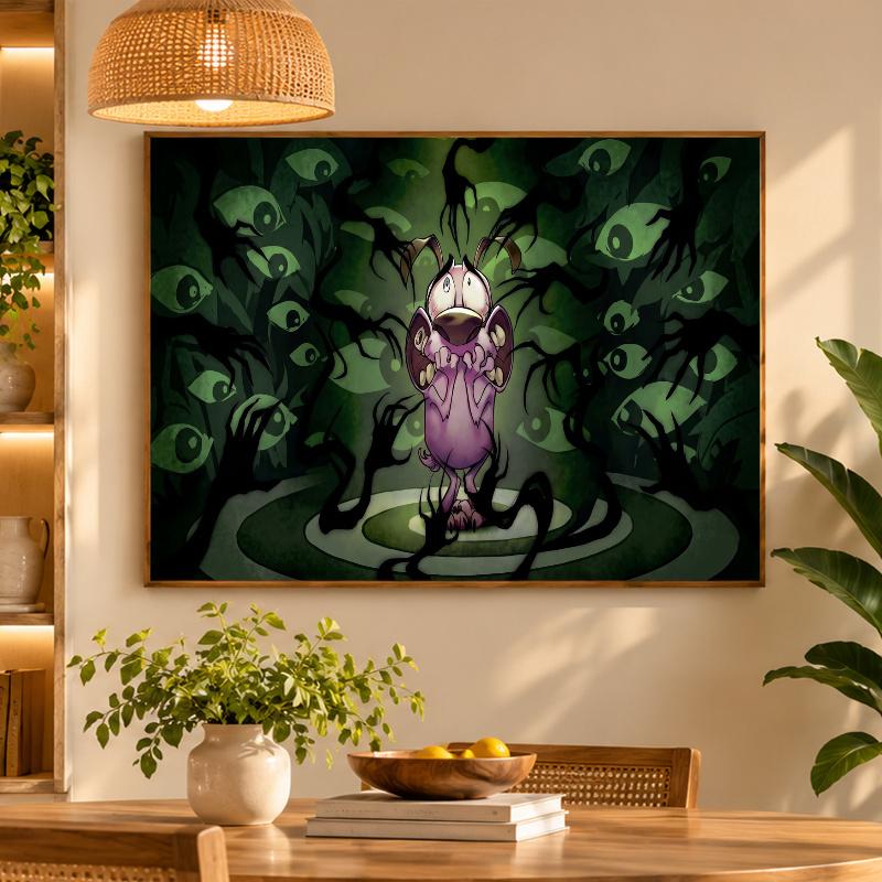 5D Diamond Painting Courage the Cowardly Dog DIY Full Drill Diamond Art Kit Home Decoration