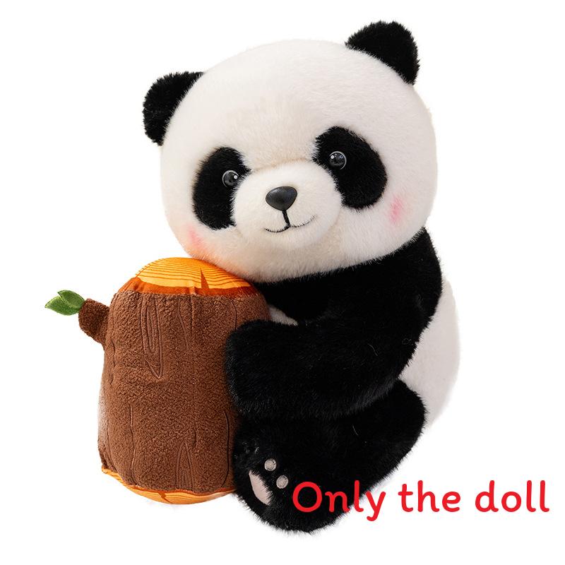 

Panda Holding Cute Bamboo And Stump Plush Toy For Birthdays Collectors And Tree Trunk,25cm