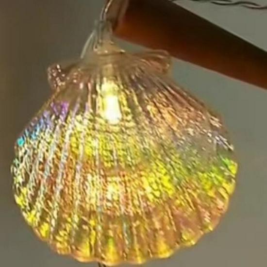 Colorful LED Seashell String Lights – Electroplated for Indoor Holiday or Dorm Decor