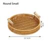 1Pcs Fruit Vegetable Cake Wicker Handwoven Rattan Basket Plastic Rattan Threads Basket