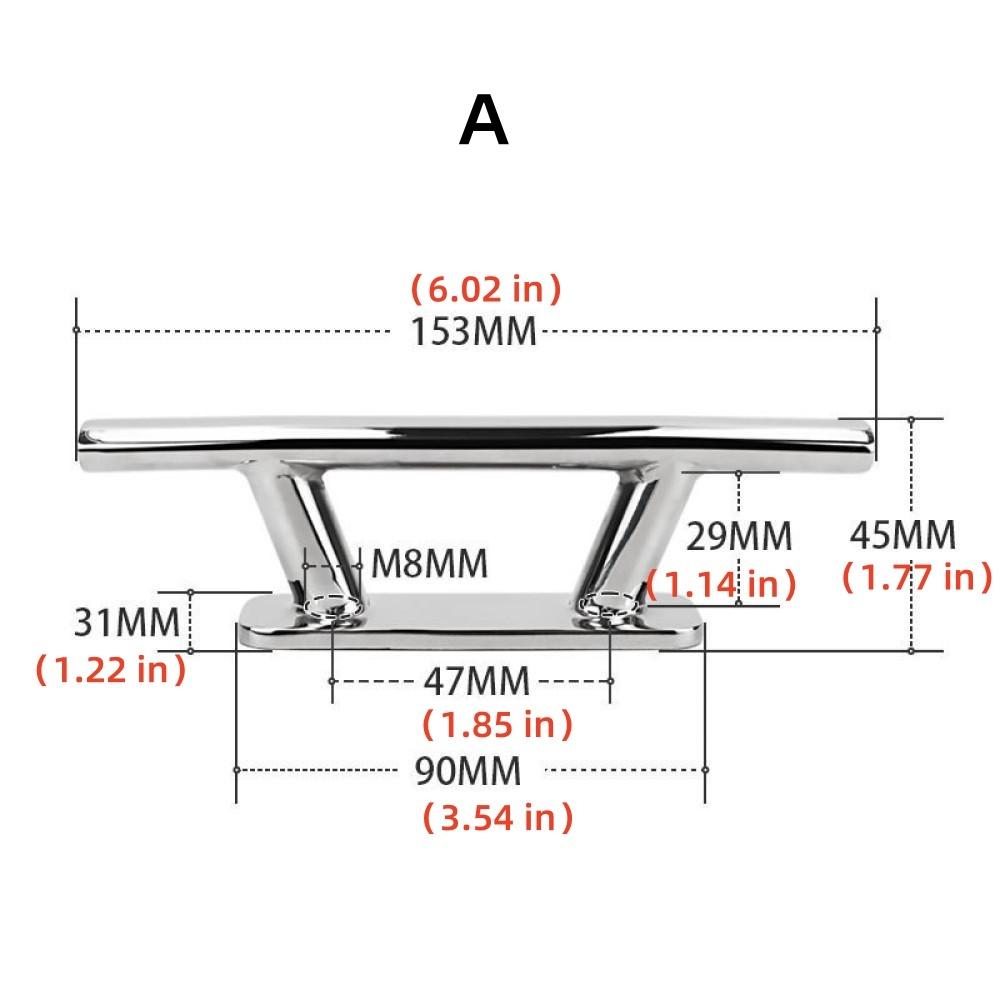  Marine Hardware Stainless Steel 316 Bollard Mooring Hollow Open Base Dock Bitt Cleat Bollard