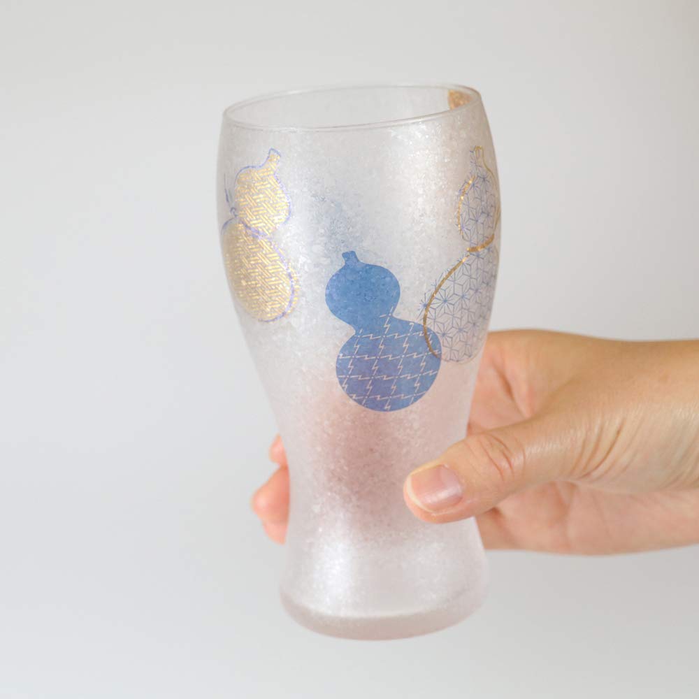 ADERIA Nippon Taste Rokugourd Beer Glass Pair Made in Gift Beer Birthday Present [Premium Set, 380ml, Japan, Boxed, S6303] Glasses, Glassware, Gift,